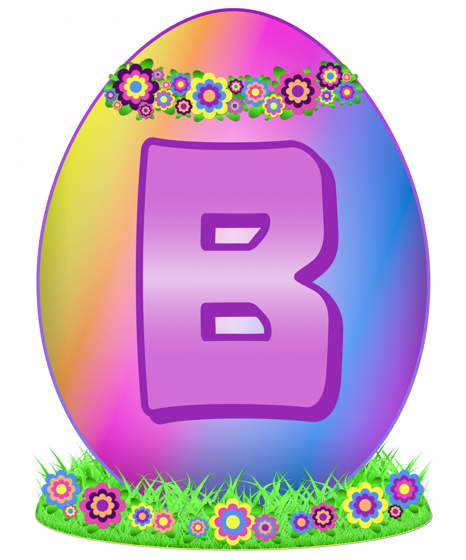 Easter Egg Letter B