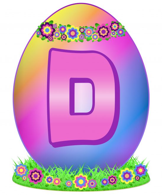 Easter Egg Letter D