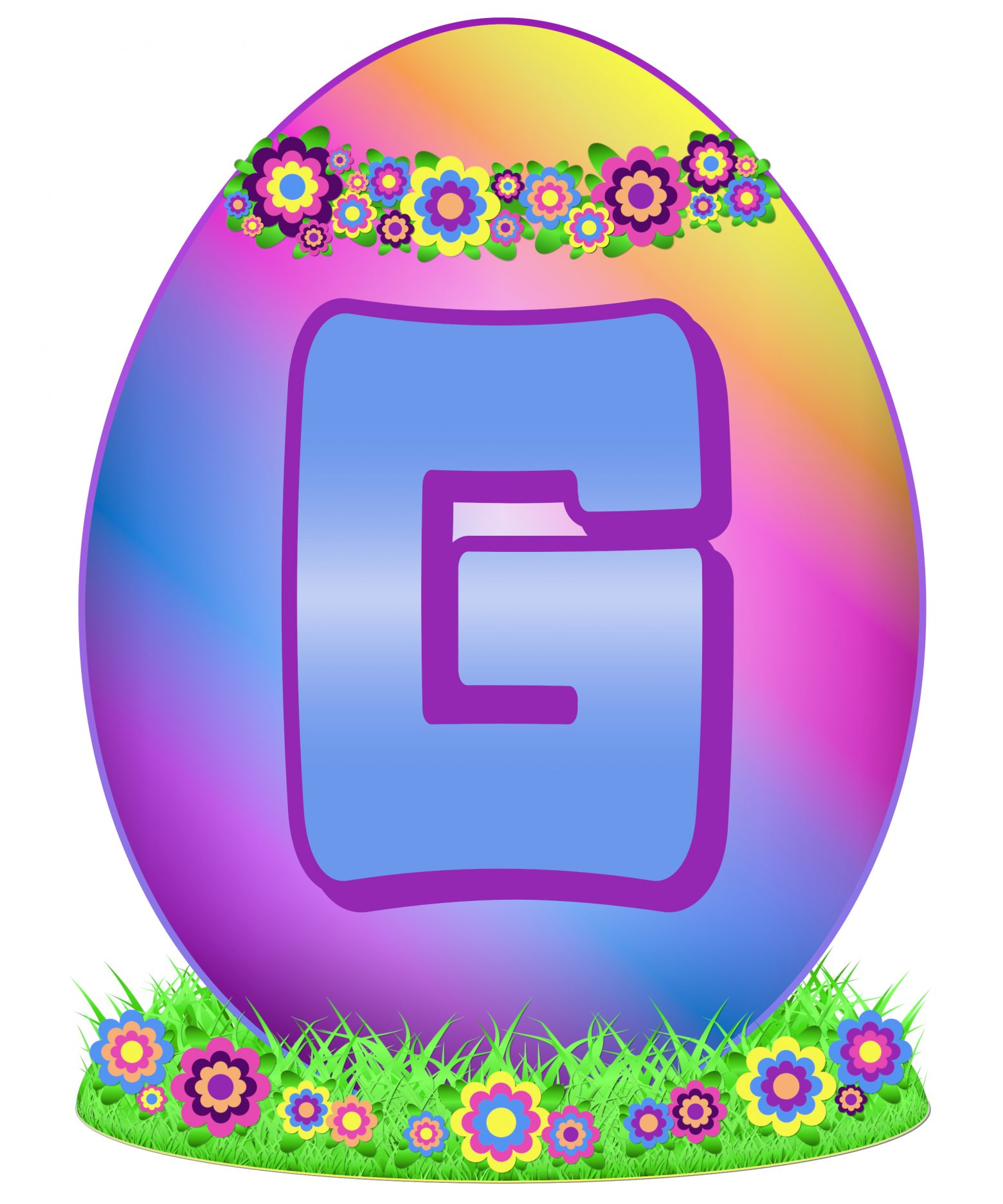 Easter Egg Letter G