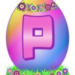 Easter Egg Letter P
