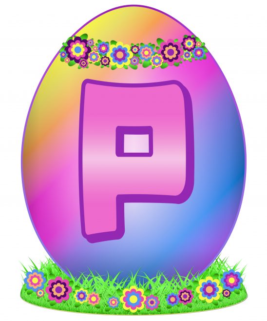 Easter Egg Letter P