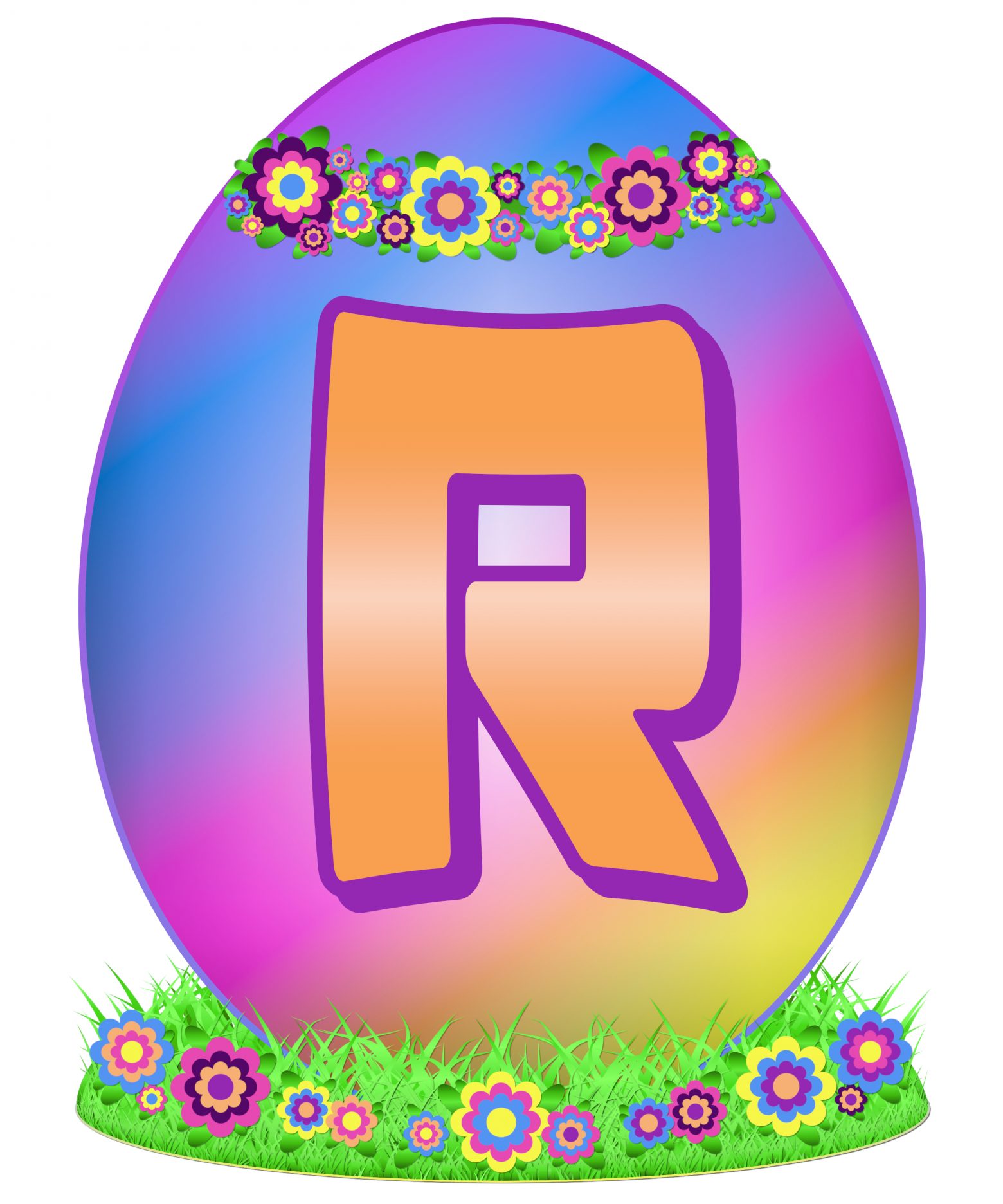 Easter Egg Letter R