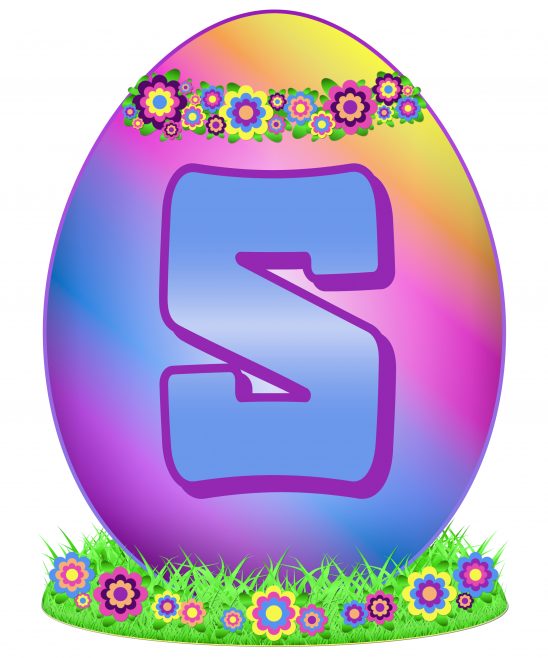 Easter Egg Letter S