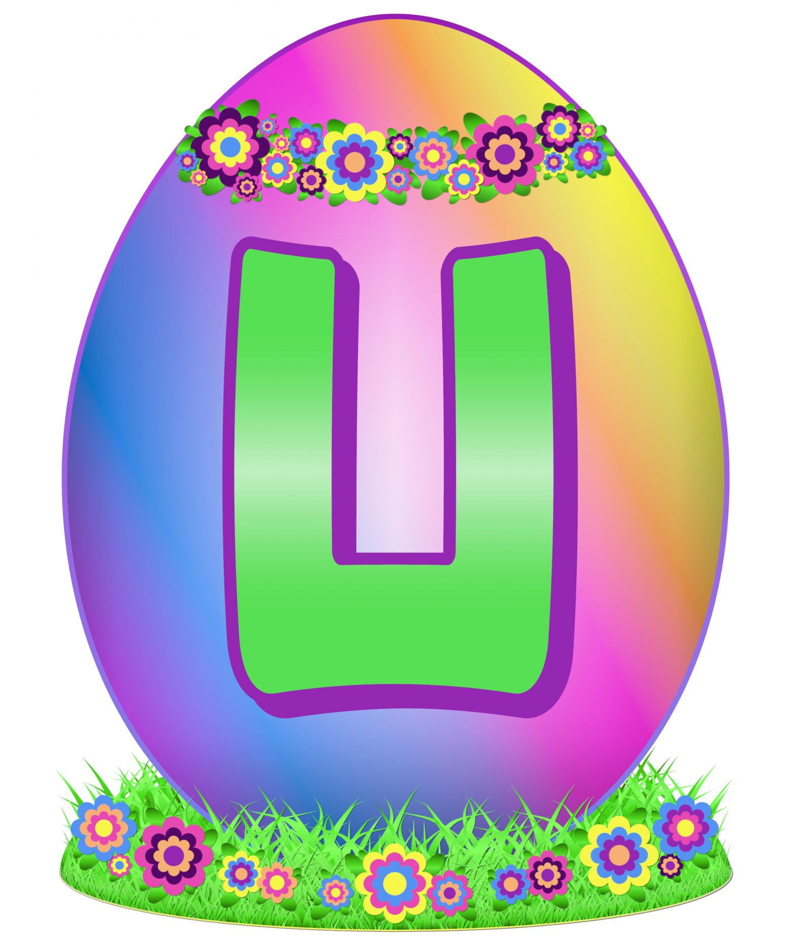 Easter Egg Letter U