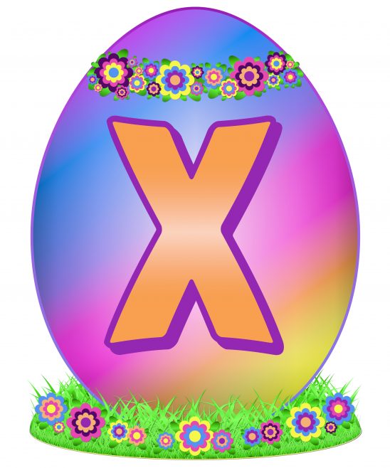 Easter Egg Letter X
