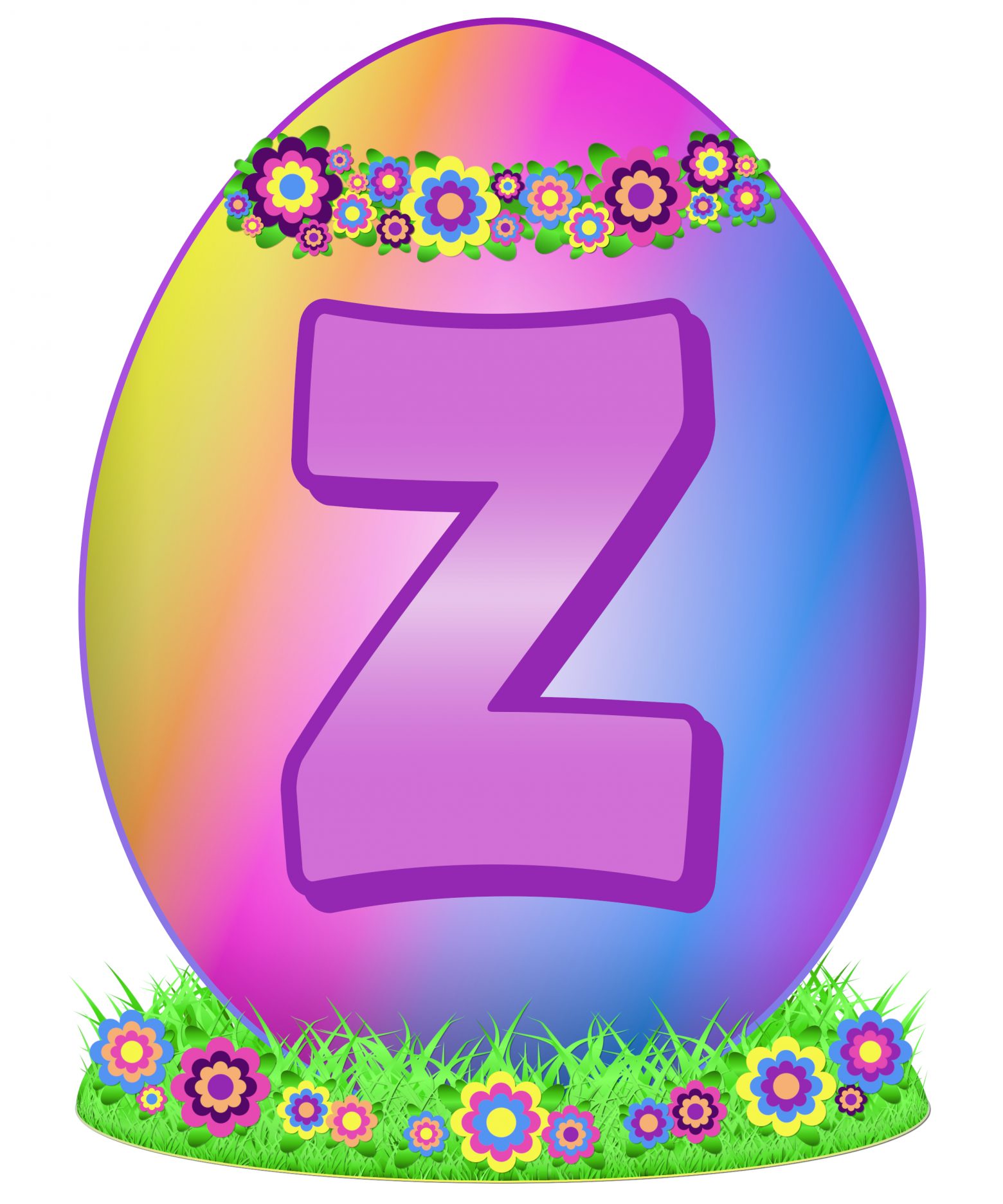 Easter Egg Letter Z